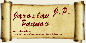 Jaroslav Paunov vizit kartica